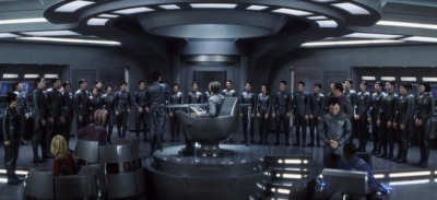 L'quipage sur la passerelle